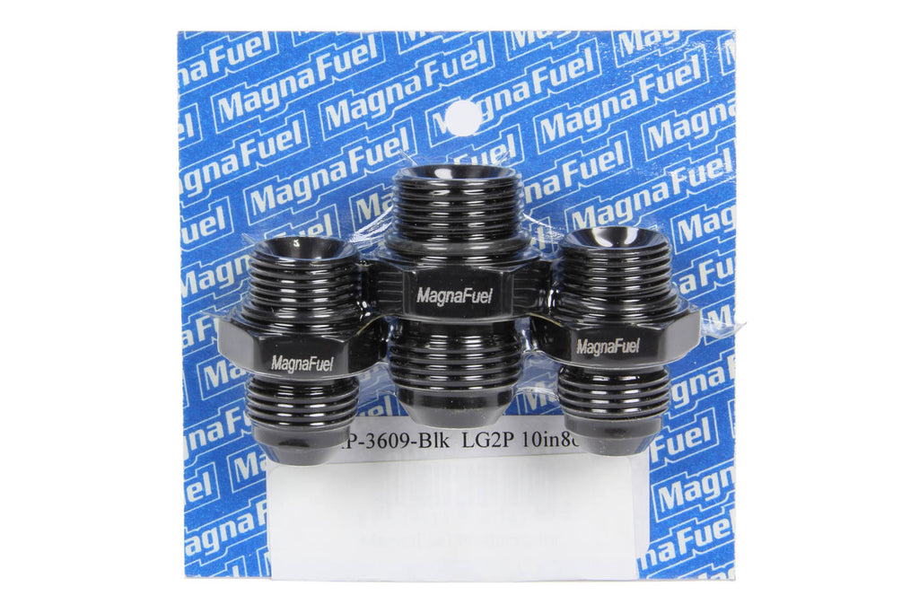 MAGNAFUEL/MAGNAFLOW FUEL SYSTEMS MP-3609-BLK 9833 Regulator Plumbing Kit 10AN/8AN Lines