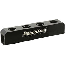 Load image into Gallery viewer, MAGNAFUEL/MAGNAFLOW FUEL SYSTEMS MP-7600-04-BLK Quad Fuel Log Black w/10an Ports