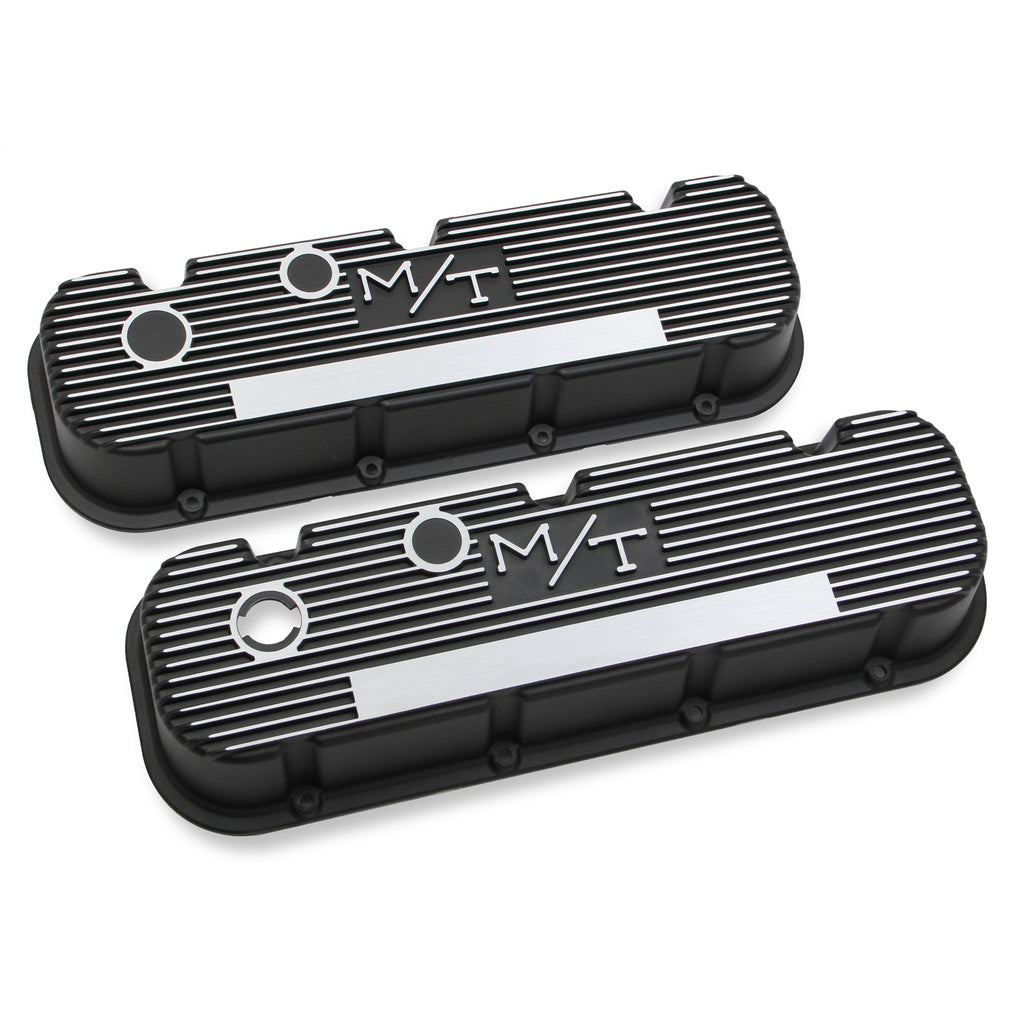 MT-Valve-Covers---Vintage-Style---Finned---Bbc---Satin-Black