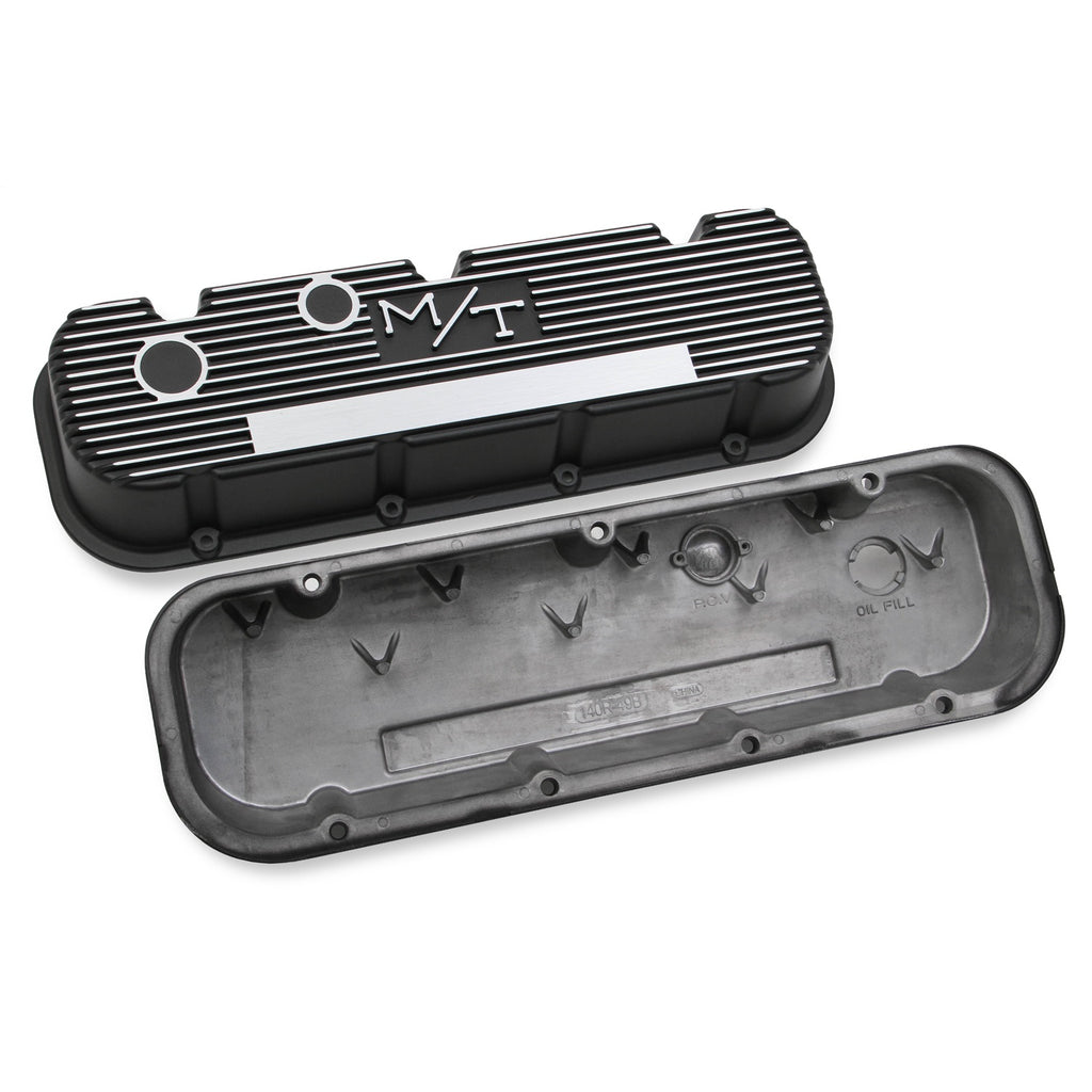 MT-Valve-Covers---Vintage-Style---Finned---Bbc---Satin-Black