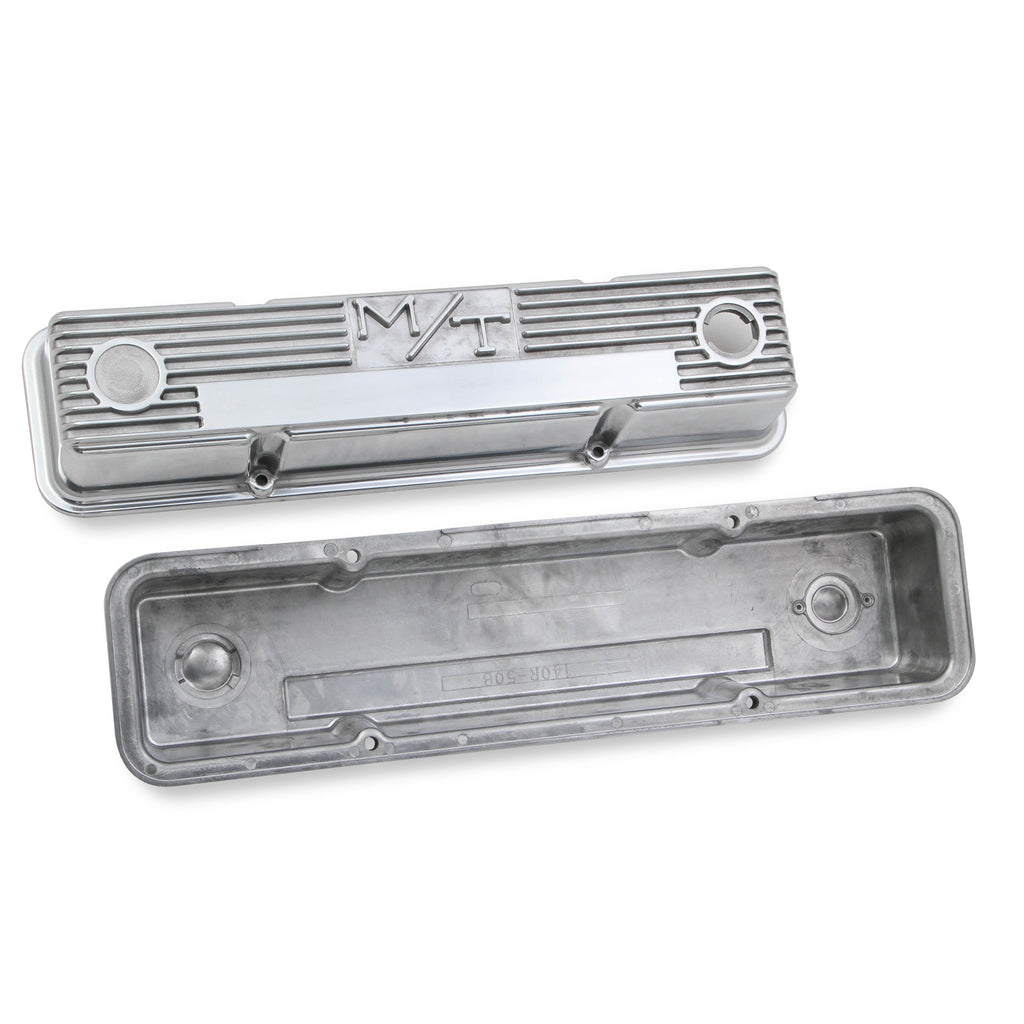 MT-Valve-Covers---Vintage-Style---Finned---Sbc---Polished