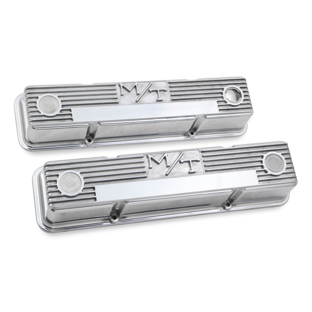 MT-Valve-Covers---Vintage-Style---Finned---Sbc---Polished