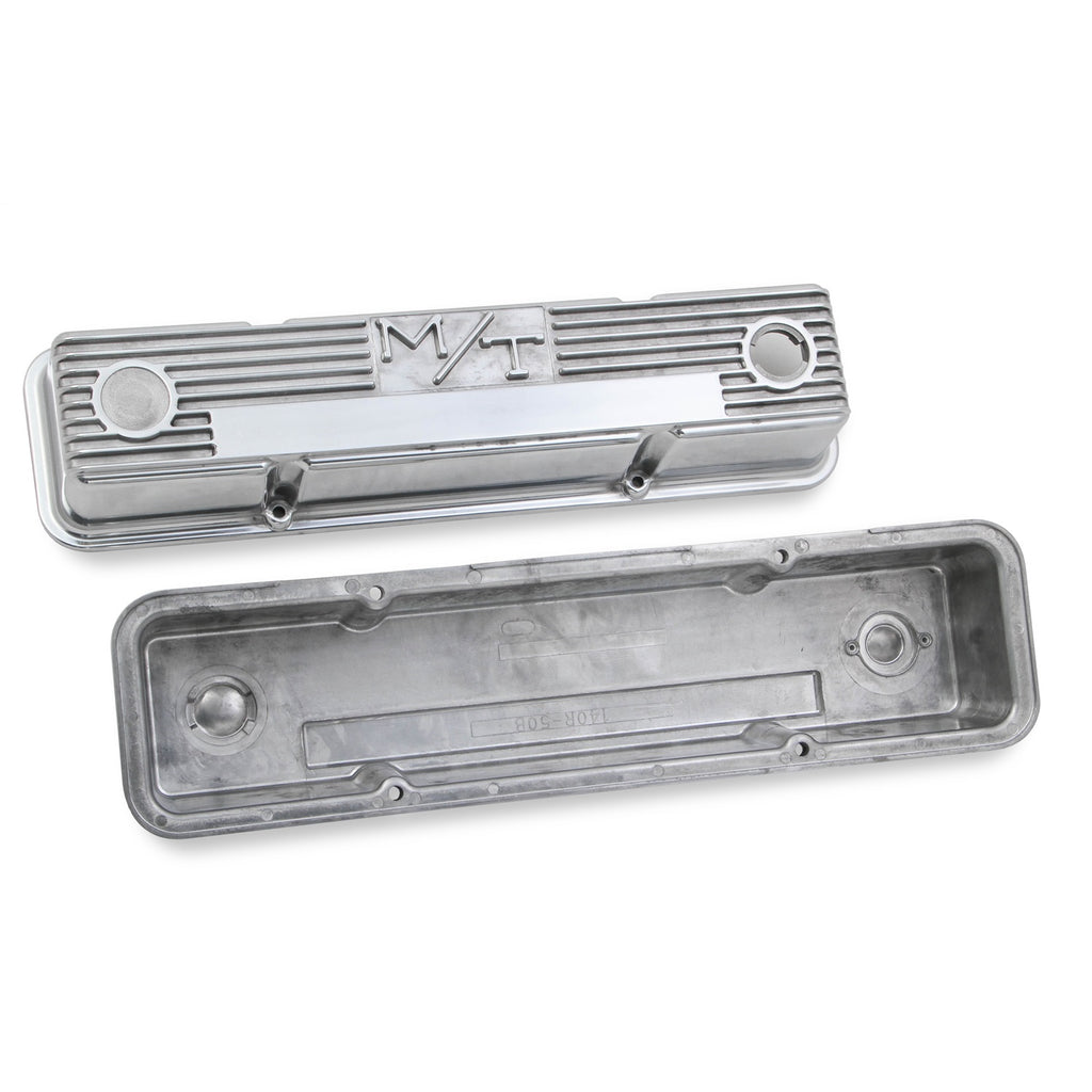 MT-Valve-Covers---Vintage-Style---Finned---Sbc---Polished