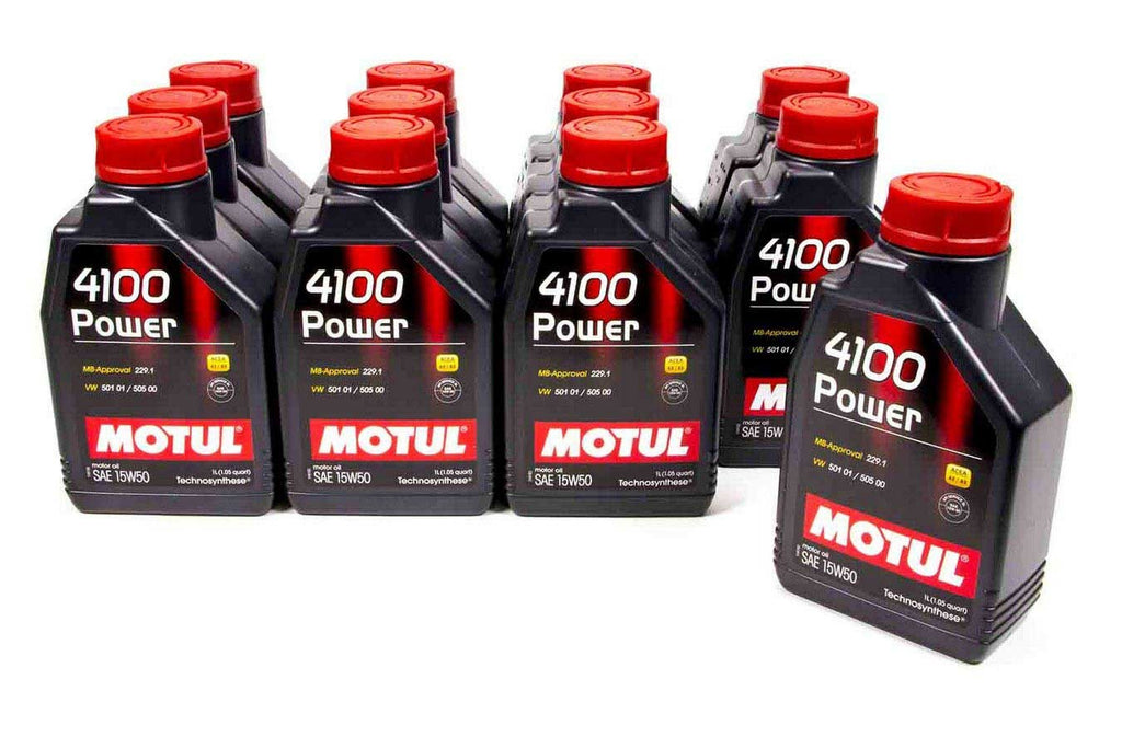 MOTUL USA 102773-12 4100 Power 15W50 Oil Case 12x1 Liter