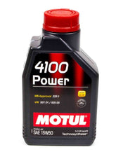 Load image into Gallery viewer, MOTUL USA 102773 4100 Power 15W50 Oil 1 Liter