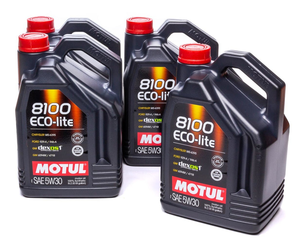 MOTUL USA 108214-4 8100 Eco-Lite 5W30 Case 4 x 5 Liter  Dexos1