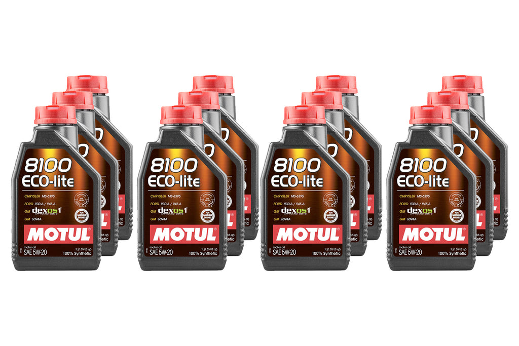 MOTUL USA 109102-12 8100 5w20 Eco-Lite Oil Case 12 x 1 Liter Dexos