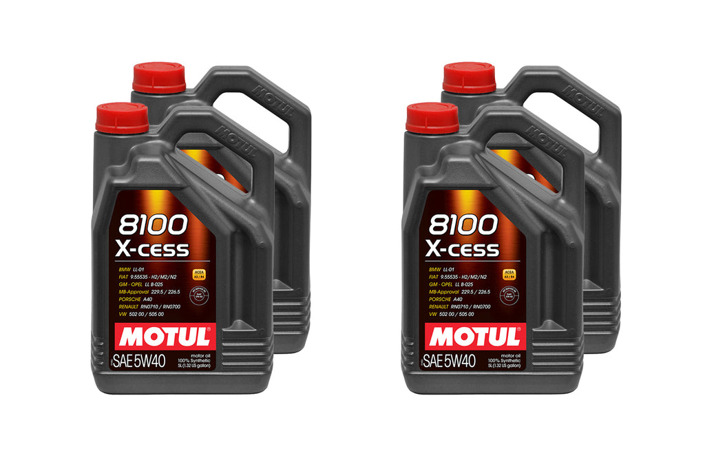 MOTUL USA 109776-4 8100 X-Cess 5w40 Oil Case 4 x 5 Liter Bottle