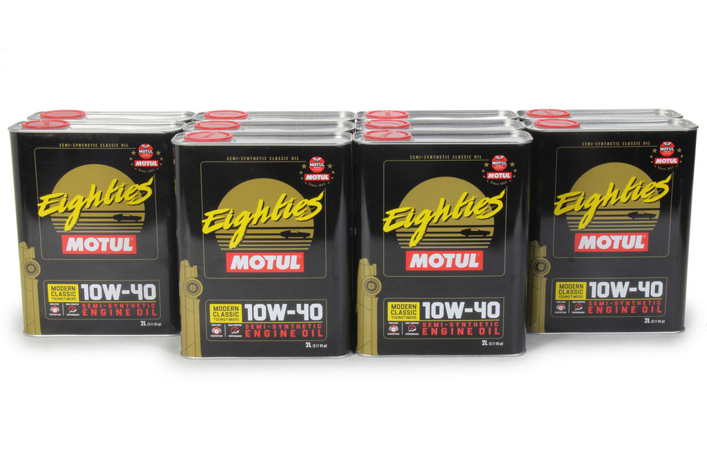 MOTUL USA 110619-10 Classic Eighties Oil 10w 40 Case 10 x 2 Liter