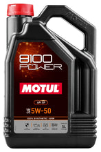 Load image into Gallery viewer, MOTUL USA 111812 8100 Sport Power 5w50 5 Liter Bottle