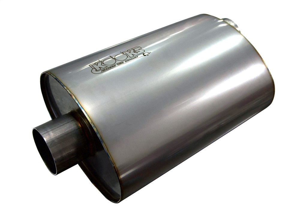 Kooks Custom Headers MUF-009 2-1/2in. Oval Center/Offset Muffler 12in. Long Body. Stainless Steel.