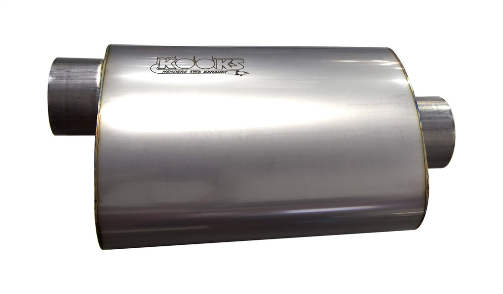 Kooks Custom Headers MUF-018 3in. Oval Center/Offset Muffler 12in. Long Body. Stainless Steel.