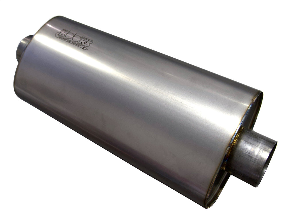 Kooks Custom Headers MUF-019 3in. Oval Center/Center Muffler 18in. Long Body . Polished Stainless Steel.