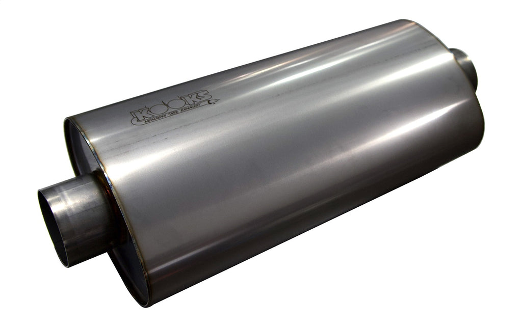 Kooks Custom Headers MUF-019 3in. Oval Center/Center Muffler 18in. Long Body . Polished Stainless Steel.