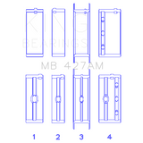 King Engine Bearings MB 427AM MAIN BEARING SET For CHEVROLET 173 V6
