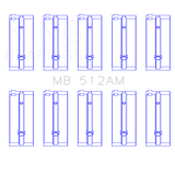 King Engine Bearings MB 512AM 020 MAIN BEARING SET For FORD G2, J3E, 2737E