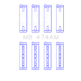 King Engine Bearings MB 474AM MAIN BEARING SET For MAZDA JE06, JE27, JE39, JE48