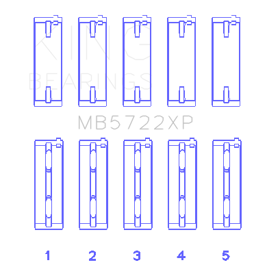 Main-Bearing-Set-For-Mitsubishi-4B11t-Evo-X,-2007-