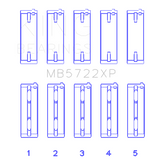 King Engine Bearings MB5722XP.026 MAIN BEARING SET For MITSUBISHI 4B11T EVO X, 2007->