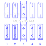 King Engine Bearings MB5209AM MAIN BEARING SET For MITSUBISHI 4G63/64,DOHC