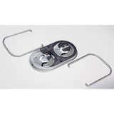 Trans-Dapt 9102 Master Cylinder Cover; Early GM ('70-80); 3 x 5-3/4 in.; DOUBLE Bail-CHROME