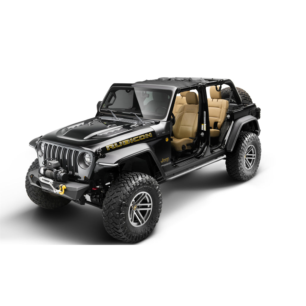 Matte-Black-Rocker-Panels-;-18-24-Wrangler-Jl-2-Door-RubiconSportSport-S