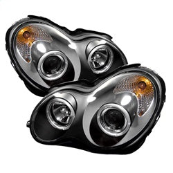 Mercedes-Benz-C-Class-01-05-4-Drprojector-Headlights-Halogen-Led-Halo-Blk-Pro-Yd-Mbw203-Hl-Bk
