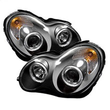 Load image into Gallery viewer, Mercedes-Benz-C-Class-01-05-4-Drprojector-Headlights-Halogen-Led-Halo-Blk-Pro-Yd-Mbw203-Hl-Bk