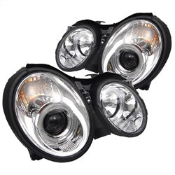 Mercedes-Benz-Clk-98-02-Projector-Headlights-Halogen-Model--Led-Halo-Chrm-Pro-Yd-Mbclk98-Hl-C