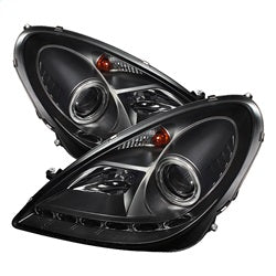 Mercedes-Benz-Slk-05-10-Projector-Headlights-Halogen-Model--Drl-Blk-Pro-Yd-Mbslk05-Drl-Bk