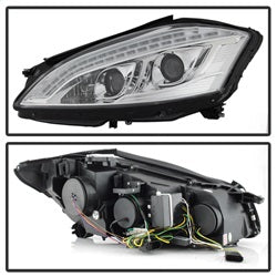 Mercedes-W221-S-Class-07-09-Headlights---Hid-Model-Only---Chrome-Pro-Yd-Mbw22107-Hid-Drl-C