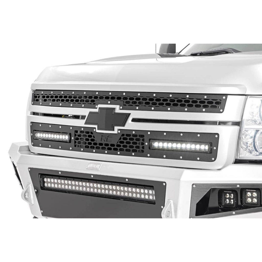 Mesh-Grille-WDual-12-Inch-Black-Series-Leds-11-14-Silverado-Hd-Rough-Country
