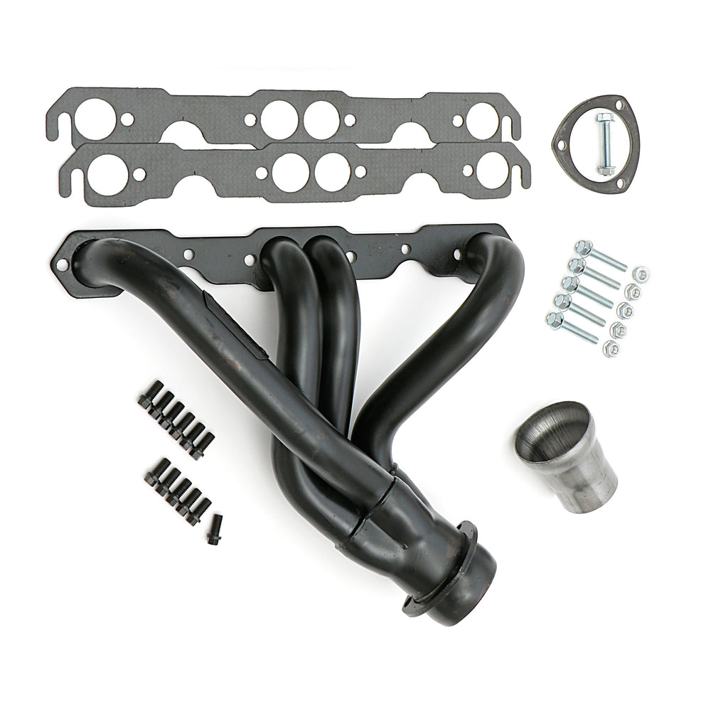 Mid-Length-1955-57-Chevy-Car-Headers;-Sb-Chevy-W605-Steering-Box--Uncoated