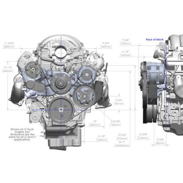 Mid-Mount-Complete-Accessory-Drive-System---Gen-V-Lt-Engines---Standard-Damper---Natural