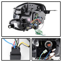 Mini-Cooper-2007-2012-Projector-Headlights-Halogen-Model-Only---Drl-Black-Pro-Yd-Mc07-Drl-Bk