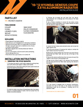 Load image into Gallery viewer, Mishimoto MMRAD-GEN6-10 for Select Hyundai Genesis Coupe