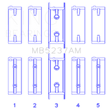 King Engine Bearings MB5237AM0.25 MAIN BEARING SET For MITSUBISHI 4G12