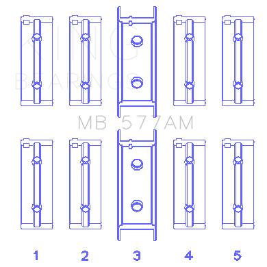 Mitsubishi-4G52-(Size-0.25Mm)-Main-Bearing-Set