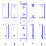 King Engine Bearings MB546AM0.75 MAIN BEARING SET For MITSUBISHI G25B, 4G54, 4G53