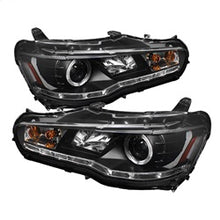 Load image into Gallery viewer, Mitsubishi-LancerEvo-10-08-14-Projector-Halogen-Model--Led-Halo-Drl-Blk-Pro-Yd-Ml08-Drl-Bk