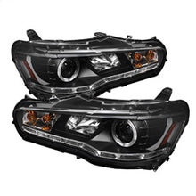 Load image into Gallery viewer, Mitsubishi-LancerEvo-10-08-14-Projector-XenonHid--Led-Halo-Drl-Blk-Pro-Yd-Ml08-Hid-Drl-Bk