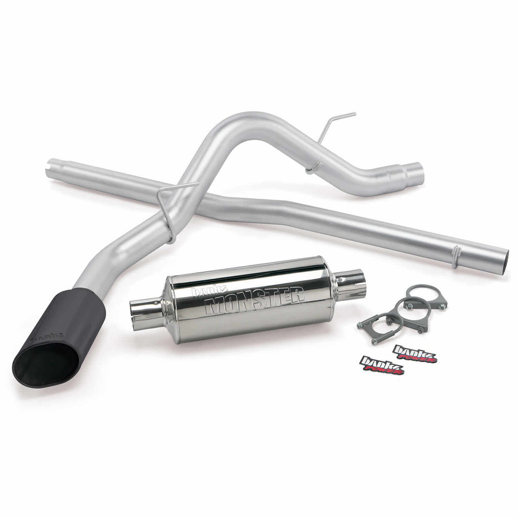 Monster-Exhaust-System,-3-Inch-Single-Exit,-Cerakote-Black-Tip