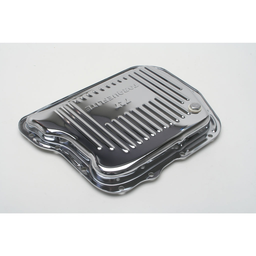 Mopar-Torqueflite-727-Chrome-Transmission-Pan;-Stock-Capacity-And-Depth;-Finned