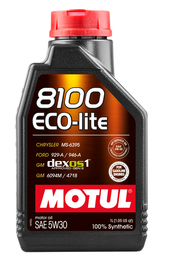 Motul 108212 8100 Eco-Lite 5W30 Synthetic Engine Oil - 1L
