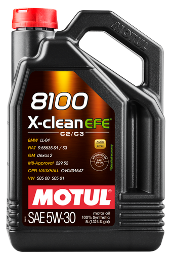 Motul 109471 8100 X-Clean EFE 5W30 Synthetic Engine Oil - 5L