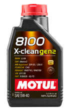 Load image into Gallery viewer, Motul 109761 8100 X-Clean Gen2 5W40 Synthetic Engine Oil - 1L