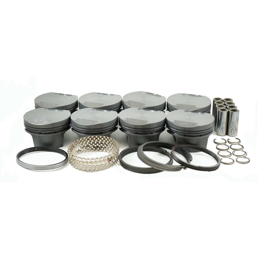 Ms-Piston-Set-Bbf-544Ci-4.390In-Bore-4.5In-Stroke-6.7In-Rod-0.990-Pin--8Cc-11.1-Cr-Set-Of-8