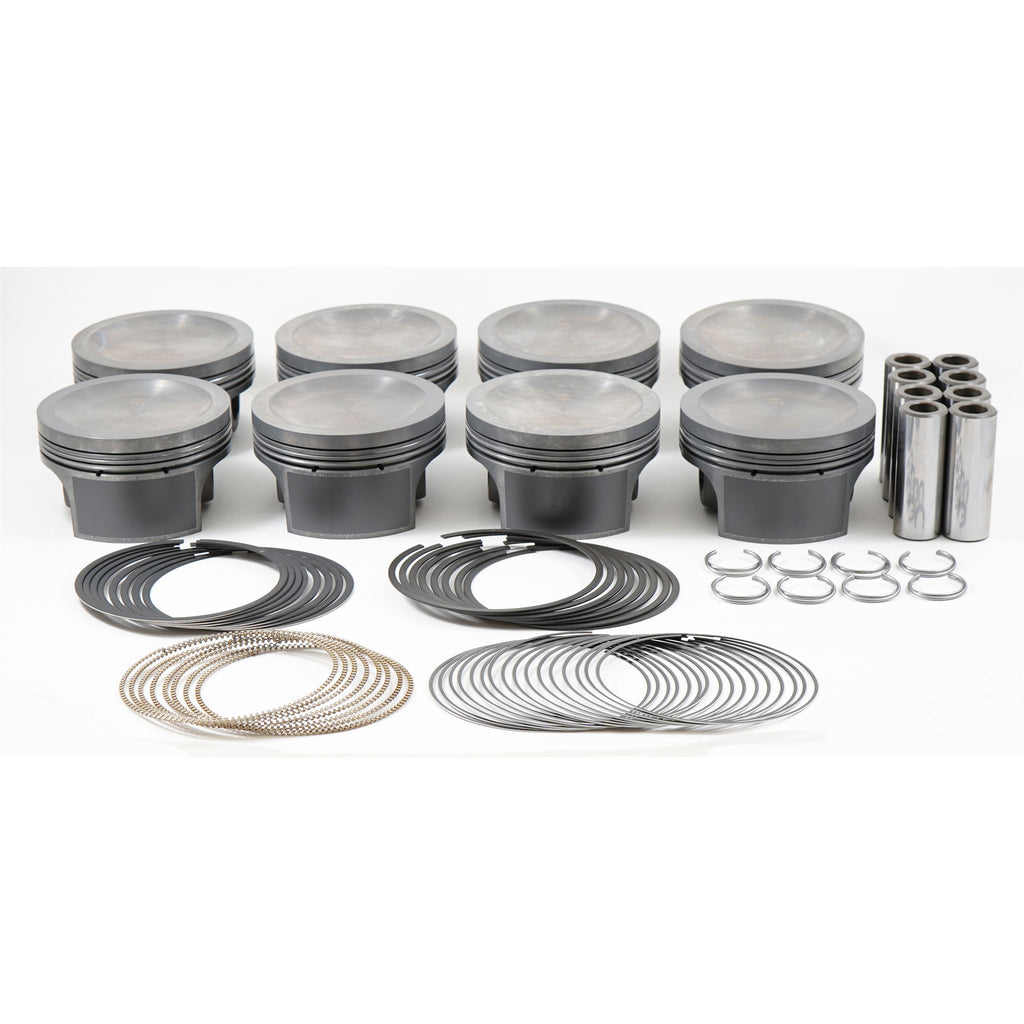 Ms-Piston-Set-Ford-285Ci-3.581In-Bore-3.543Stk-5.933In-Rod-.866-Pin--16Cc-9.5-Cr-Set-Of-8
