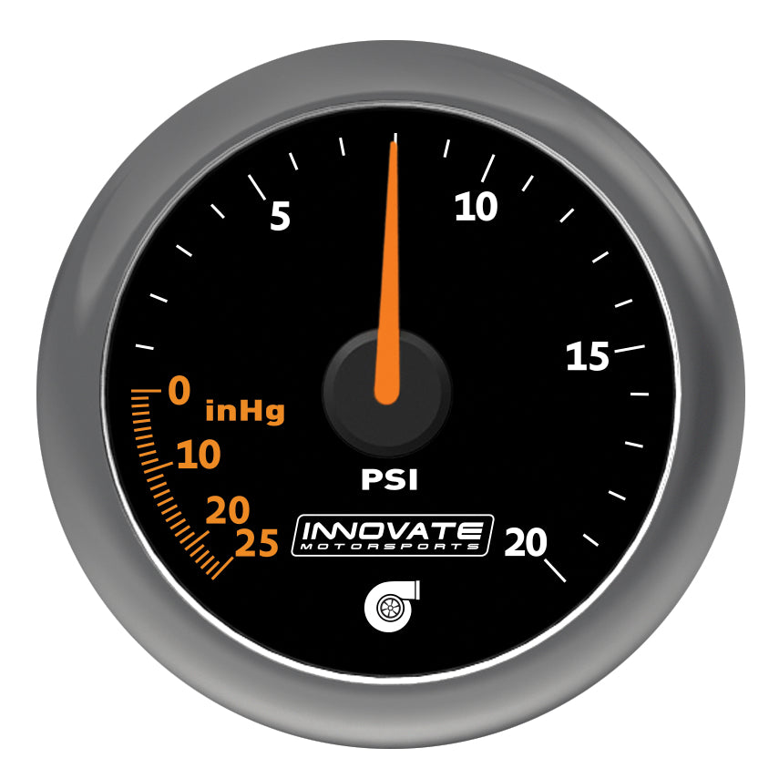 Mtx-Analog,-20-Psi-VacuumBoost-Gauge-Kit,-Black-Dial