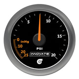 Innovate Motorsports 38570 MTX Analog, 20 PSI Vacuum/Boost Gauge Kit, Black Dial